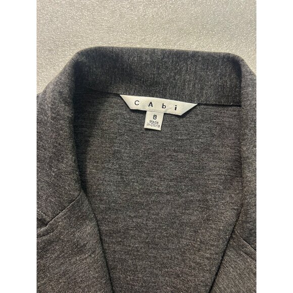 CAbi Jet Set Ponte Blazer Jacket Gray Size 8 Style 616 Jersey Single Button - Picture 5 of 5